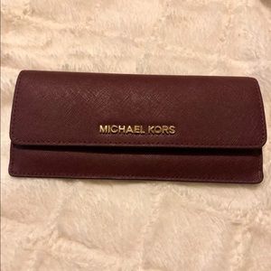 Maroon Michael Kors Wallet